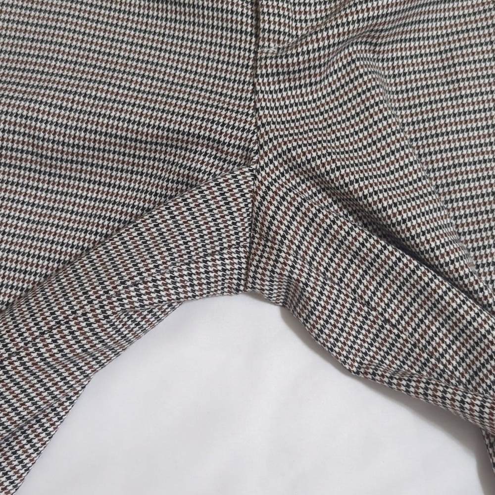 Banana Republic Houndstooth Belted Wide Leg Pants, Color White/Brown/Black Sz14 - Picture 8 of 12